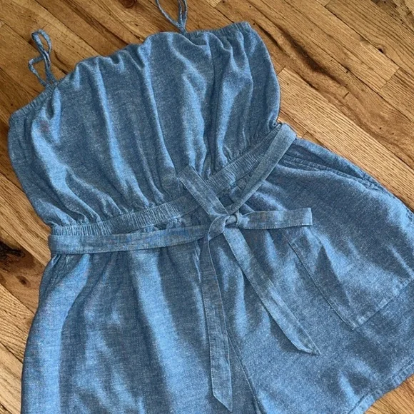 American Eagle Chambray Tube Romper - Picture 2 of 4